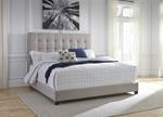 Dolante Beige King Upholstered Bed - B130-582 - Lara Furniture