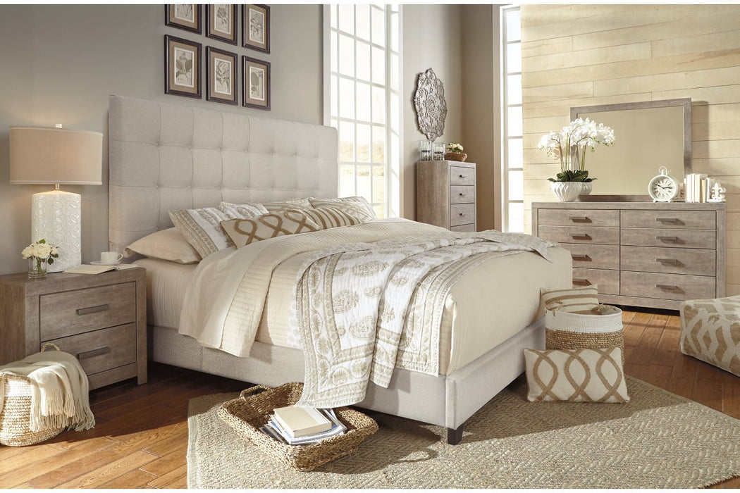 Dolante Beige King Upholstered Bed - B130-582 - Lara Furniture