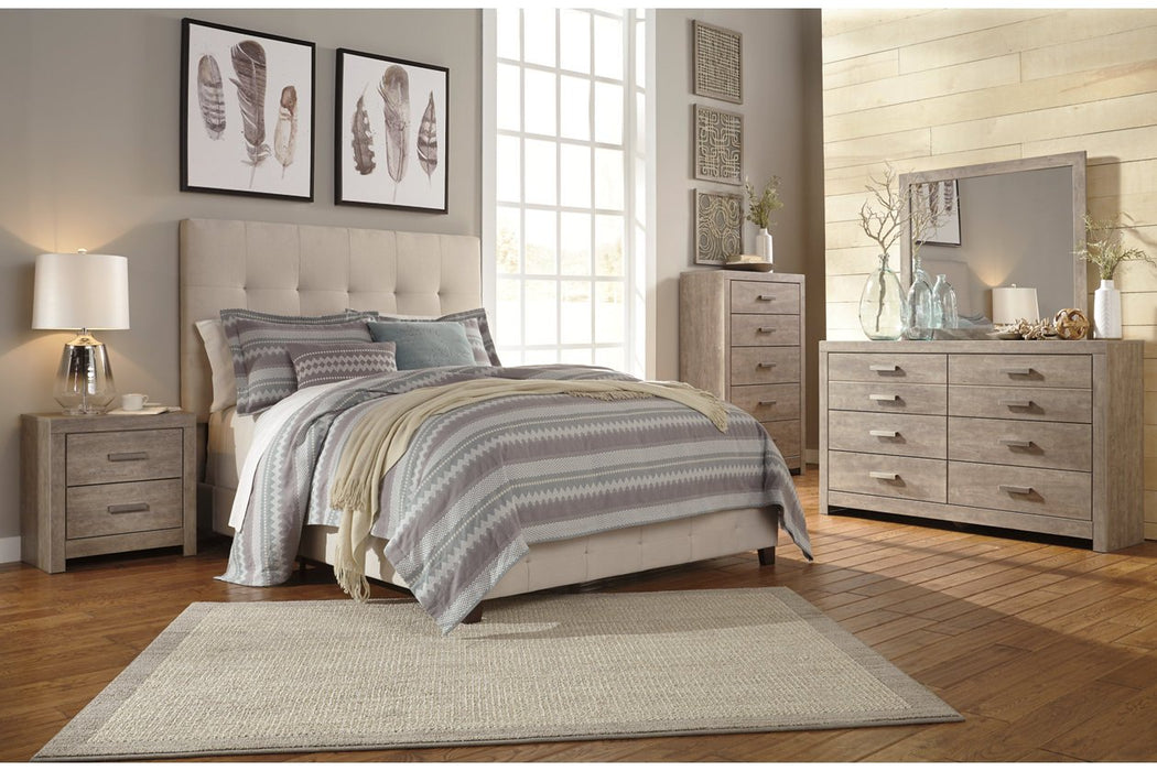 Dolante Beige Queen Upholstered Bed - B130-581 - Lara Furniture