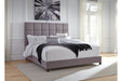 Dolante Gray King Upholstered Bed - B130-382 - Lara Furniture