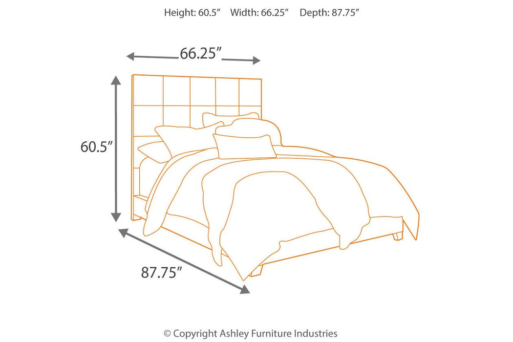 Dolante Gray King Upholstered Bed - B130-382 - Lara Furniture