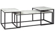 Donnesta Gray/Black Table (Set of 3) - T182-13 - Lara Furniture