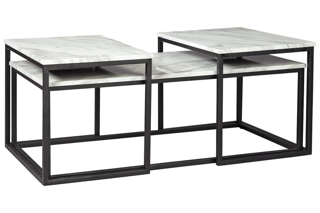 Donnesta Gray/Black Table (Set of 3) - T182-13 - Lara Furniture