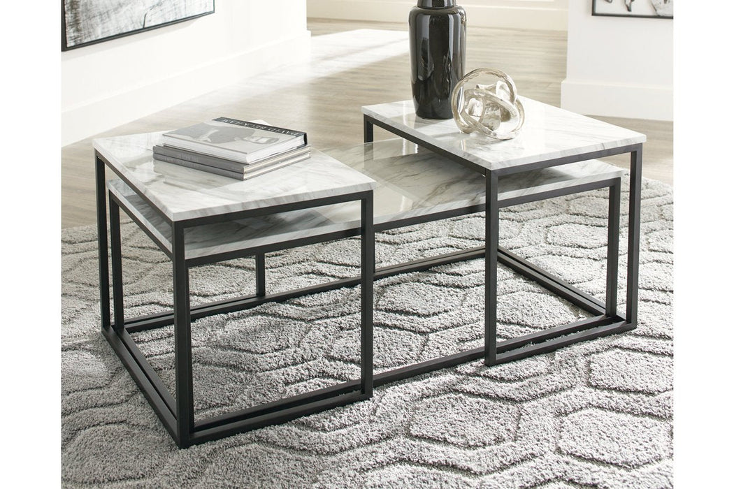 Donnesta Gray/Black Table (Set of 3) - T182-13 - Lara Furniture