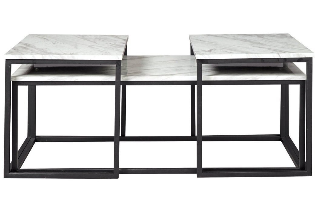 Donnesta Gray/Black Table (Set of 3) - T182-13 - Lara Furniture