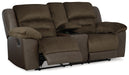 Dorman Chocolate Reclining Loveseat with Console - 9460894