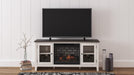 Dorrinson Two-tone Large TV Stand w/Fireplace Option - W287-68 - Lara Furniture