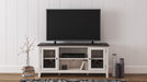 Dorrinson Two-tone Large TV Stand w/Fireplace Option - W287-68 - Lara Furniture