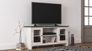 Dorrinson Two-tone Large TV Stand w/Fireplace Option - W287-68 - Lara Furniture