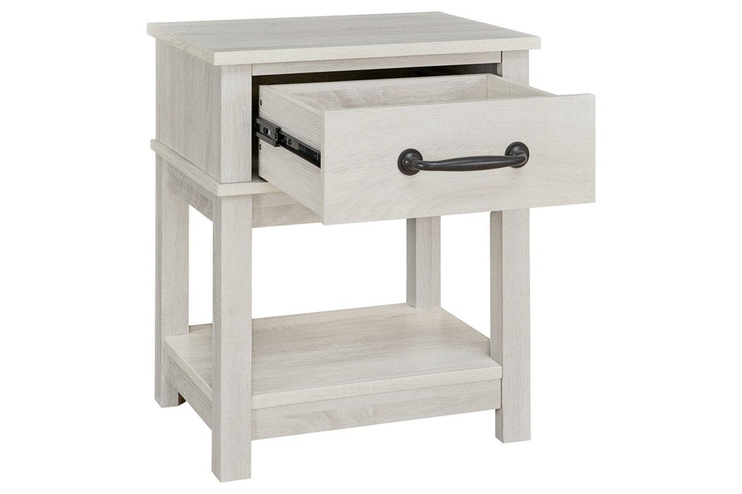 Dorrinson White Nightstand - B067-91 - Lara Furniture