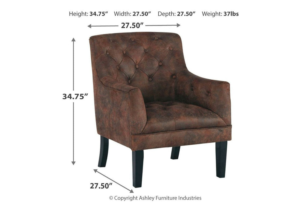 Drakelle Mahogany Accent Chair - A3000051 - Lara Furniture