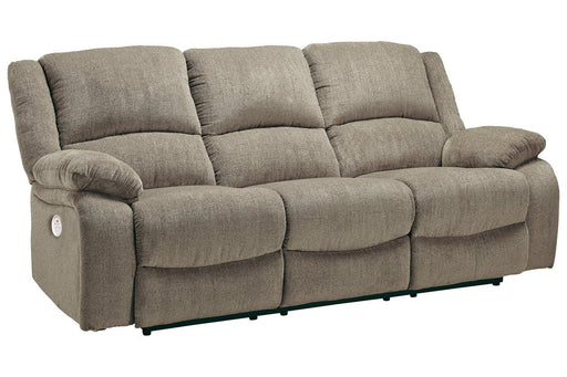 Draycoll Pewter Power Reclining Sofa - 7650587 - Lara Furniture