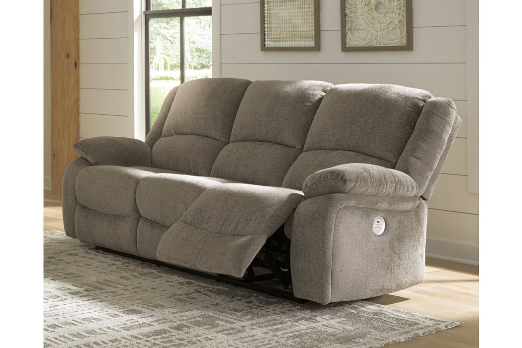 Draycoll Pewter Power Reclining Sofa - 7650587 - Lara Furniture