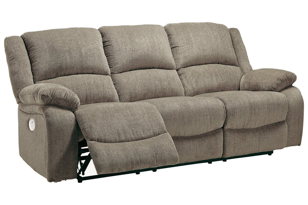 Draycoll Pewter Power Reclining Sofa - 7650587 - Lara Furniture