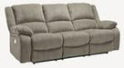 Draycoll Pewter Power Reclining Sofa - 7650587 - Lara Furniture