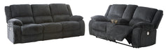 Draycoll Slate Power Reclining Living Room Set - Lara Furniture