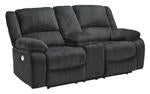 Draycoll Slate Power Reclining Loveseat with Console - 7650496 - Lara Furniture