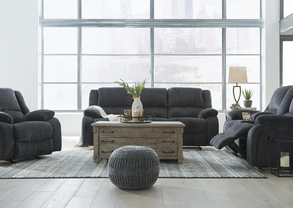 Draycoll Slate Reclining Living Room Set - Lara Furniture