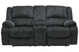 Draycoll Slate Reclining Loveseat with Console - 7650494 - Lara Furniture