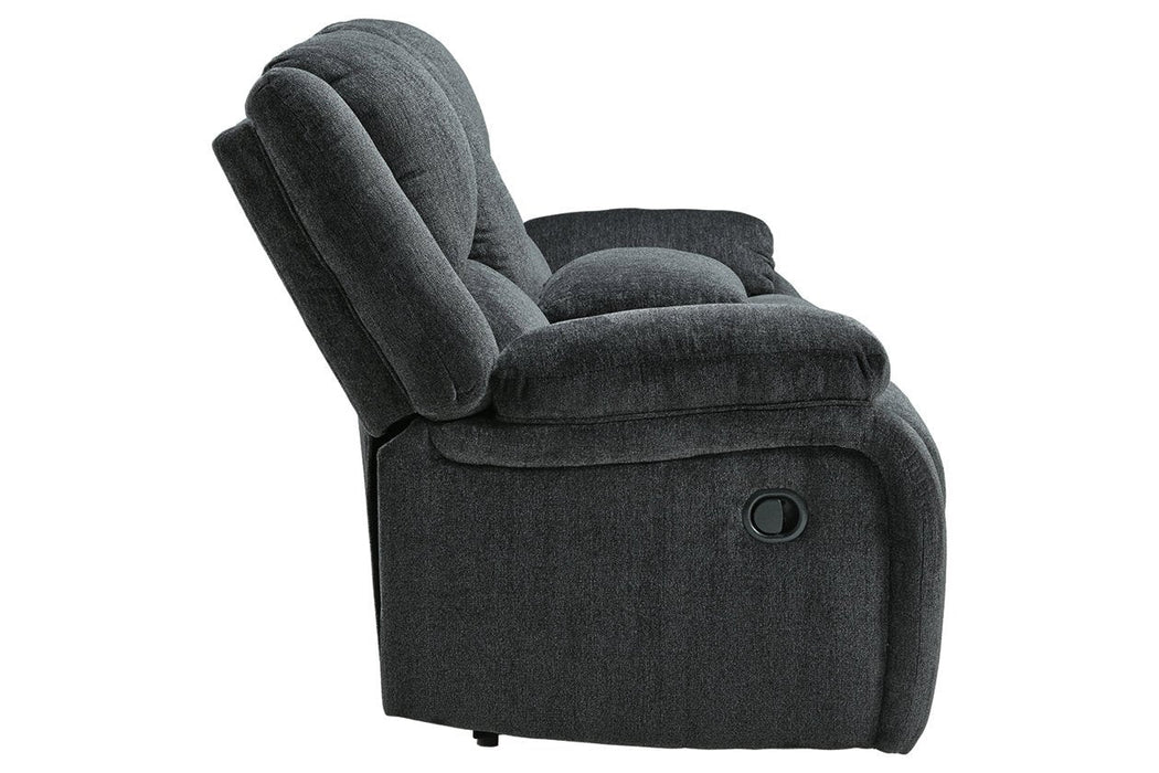 Draycoll Slate Reclining Loveseat with Console - 7650494 - Lara Furniture