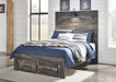 Drystan Brown Full Footboard Storage Bed - Lara Furniture