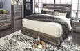 Drystan Brown King Side Storage Platform Bed - Lara Furniture