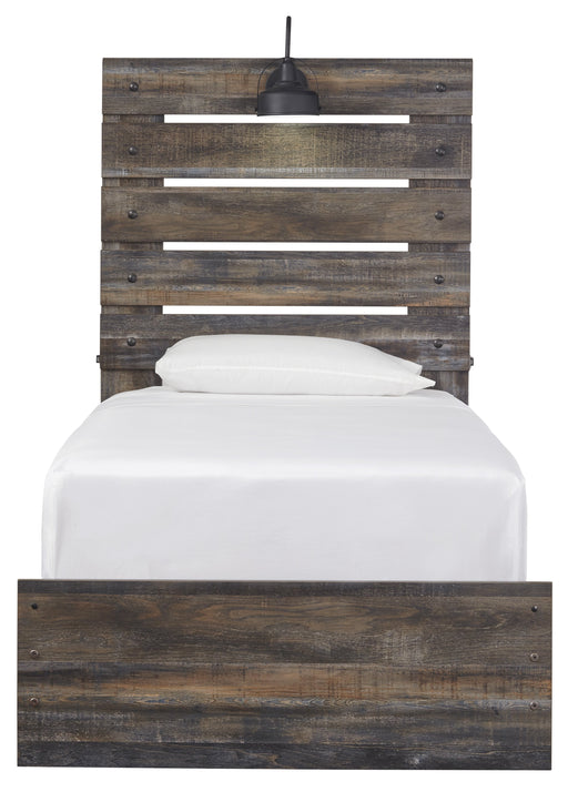 Drystan Brown Twin Panel Bed - Lara Furniture