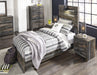 Drystan Brown Twin Panel Bed - Lara Furniture