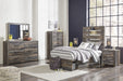 Drystan Brown Youth Storage Platform Bedroom Set - Lara Furniture