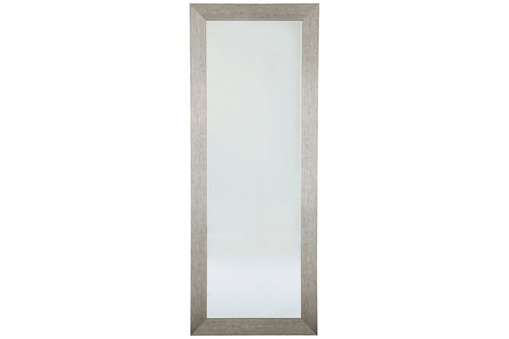 Duka Silver Finish Floor Mirror - A8010081 - Lara Furniture