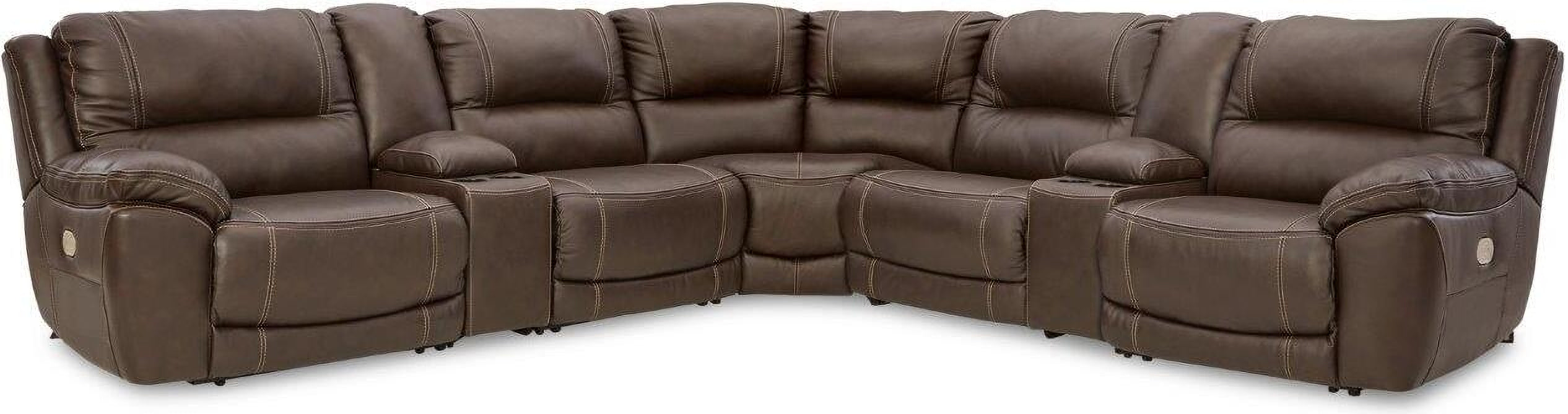 [EXCLUSIVE] Dunleith Chocolate 7-Piece Power Reclining Sectional