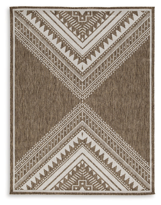 Dunsler Brown/Cream 5' x 7' Rug - R900012