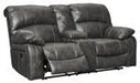 Dunwell Steel Power Reclining Loveseat with Console - 5160118 - Lara Furniture