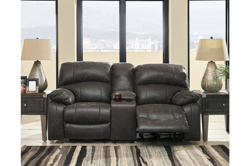 Dunwell Steel Power Reclining Loveseat with Console - 5160118 - Lara Furniture