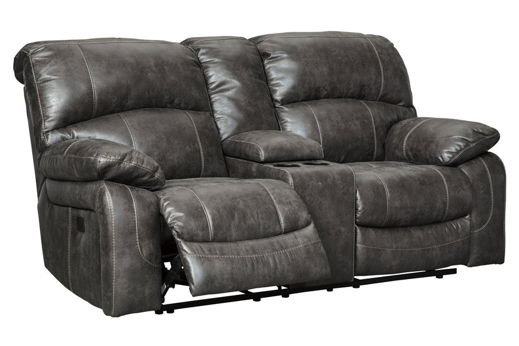 Dunwell Steel Power Reclining Loveseat with Console - 5160118 - Lara Furniture