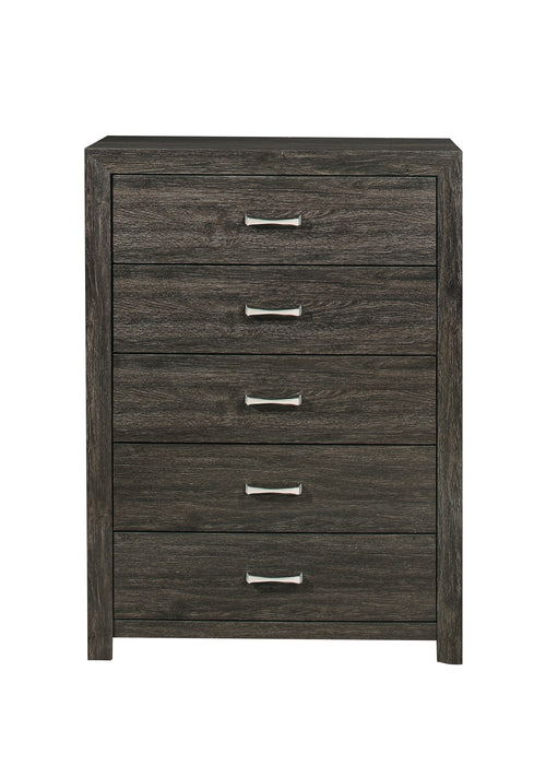 Edina Dark Gray Panel Bedroom Set