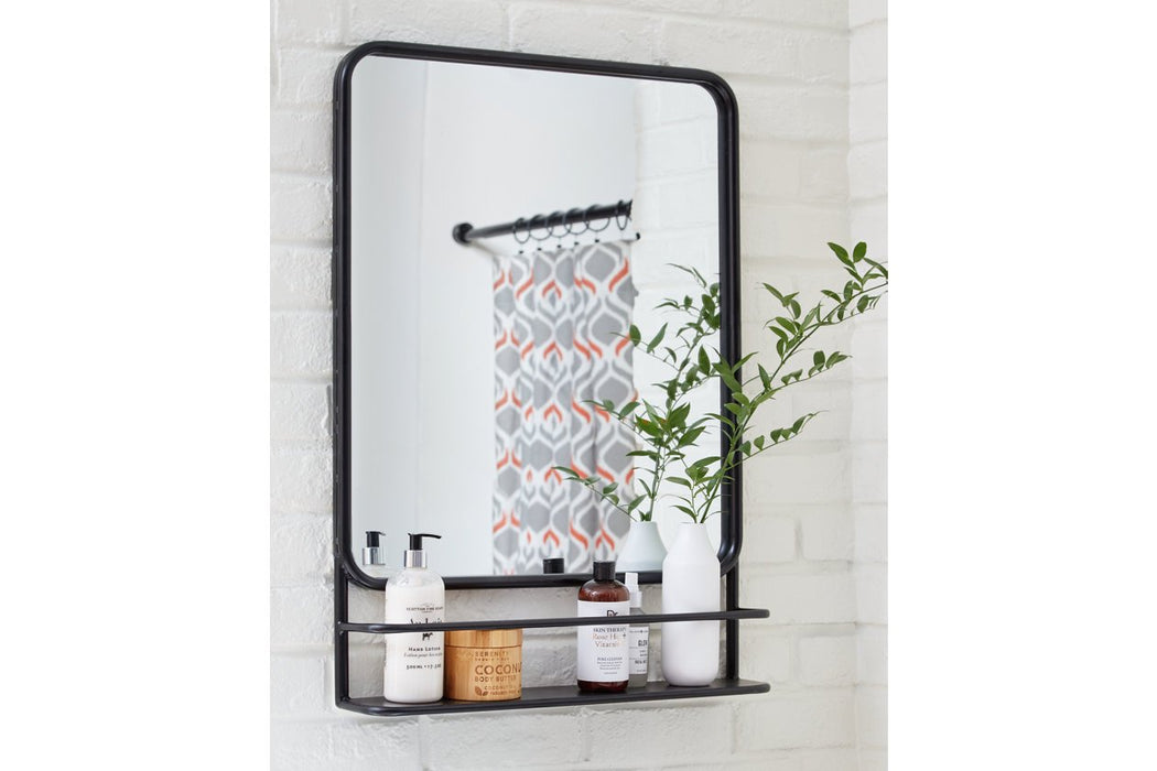 Ebba Black Accent Mirror - A8010232 - Lara Furniture