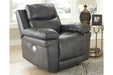 Edmar Charcoal Power Recliner - U6480613 - Lara Furniture