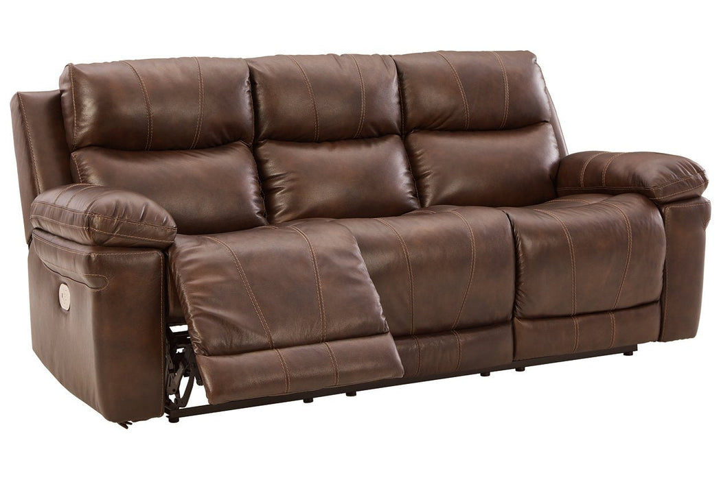 Edmar Chocolate Power Reclining Sofa - U6480515 - Lara Furniture