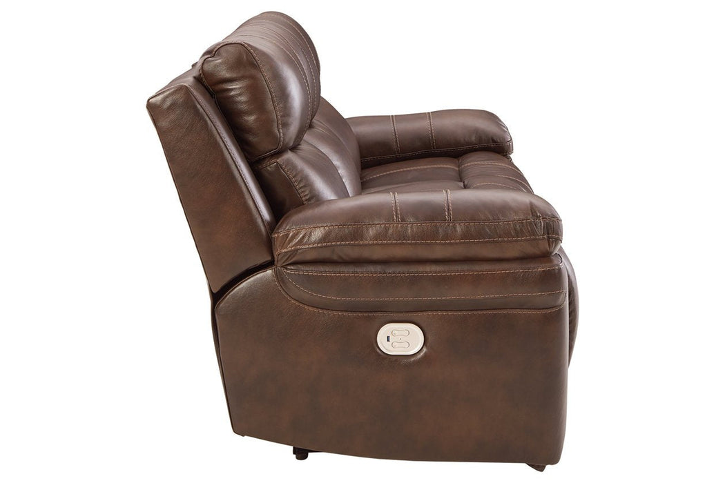 Edmar Chocolate Power Reclining Sofa - U6480515 - Lara Furniture