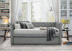 Edmund Gray Twin Daybed with Trundle - 4970 - Lara Furniture