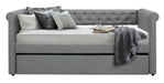 Edmund Gray Twin Daybed with Trundle - 4970 - Lara Furniture