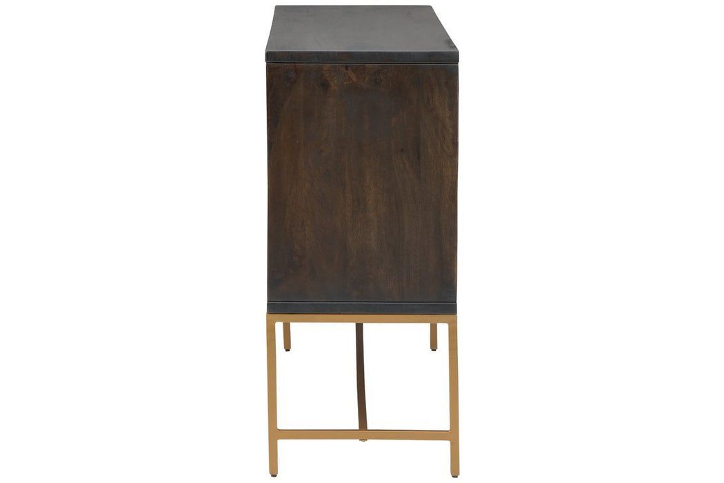 Elinmore Brown/Gold Finish Accent Cabinet - A4000316 - Lara Furniture