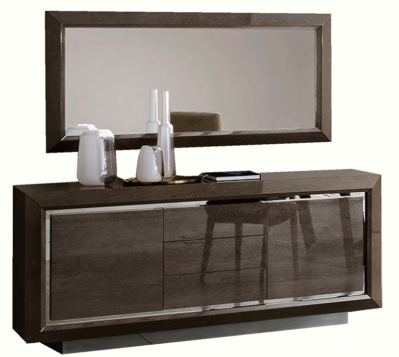 Elite Buffet W/Mirror Silver Birch Set - Lara Furniture