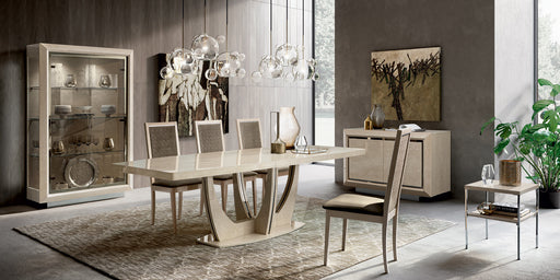 Elite Dining Ivory With Ambra “Rombi” Chairs Set - Lara Furniture