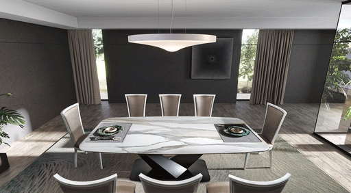 Elite White Dining Table - i38095 - Lara Furniture