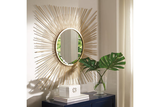 Elspeth Gold Finish Accent Mirror - A8010124 - Lara Furniture