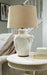 Emelda Cream Table Lamp - L100664 - Lara Furniture