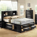 Emily Black Queen Storage Platform Bed - Lara Furniture