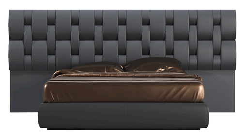 Emporio Black Bed Queen - Lara Furniture